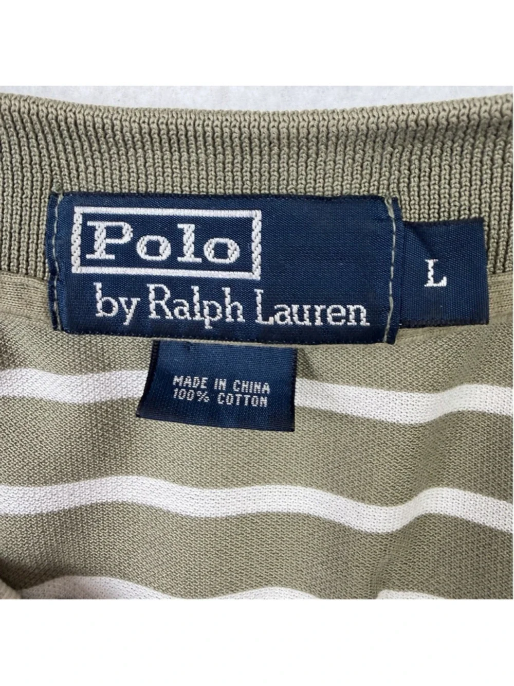 Polo Ralph Lauren Stripped Polo Shirt Large Short Sleeve Green Pony Logo Golf